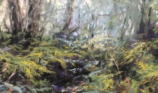 Mystischer Wald in Pastell