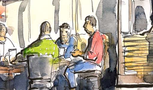 After Work: Menschen und Menschengruppen im Urban Sketching