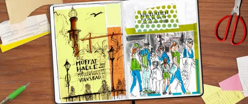 After Work: Fundstücke und Farbspiele im Skizzenbuch